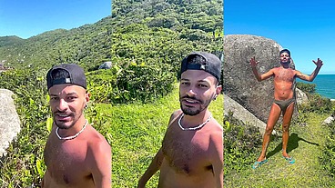 Branquelo do Rio Grande do Sul tomando gostoso no cú demtro do mato - Foda completa