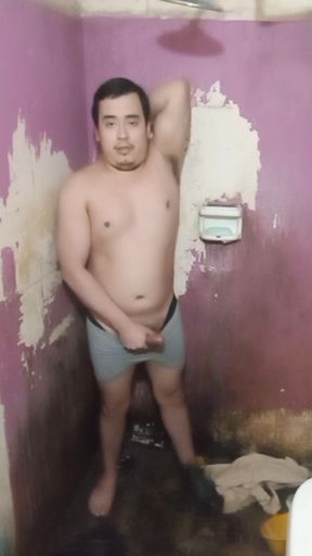 Jesus in boxer pulling his penis 166
