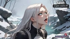 Frozen Milk Flood: Schoolgirl's Snowy Squirting Orgasm