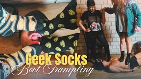 Miss Bimby & Venus Dee Trampling & Foot Domination with Combat Boots & Geeks Socks (720p - ENG sub) Alternative Girls - Brunette - Bangs - Latina - Polish Toenails - Female Domination