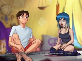 My best friend’s secret gush between her thighs with Summertime Saga