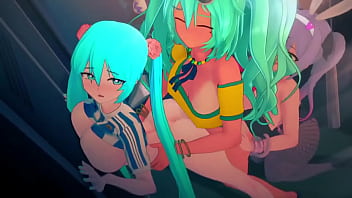 Futa Brazilian Miku fucks Argentina Miku - Anna Anon