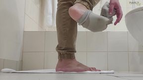 step gay dad - bath buddies - hot house with sexual tension so thick it ends up all over stepdad s sexy toes - manlyfoot