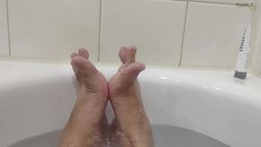 step gay dad - bath buddies - hot house with sexual tension so thick it ends up all over stepdad s sexy toes - manlyfoot
