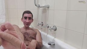 step gay dad - bath buddies - hot house with sexual tension so thick it ends up all over stepdad s sexy toes - manlyfoot