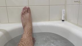 step gay dad - bath buddies - hot house with sexual tension so thick it ends up all over stepdad s sexy toes - manlyfoot