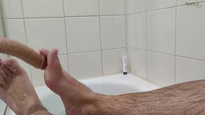 step gay dad - bath buddies - hot house with sexual tension so thick it ends up all over stepdad s sexy toes - manlyfoot