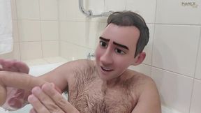 step gay dad - bath buddies - hot house with sexual tension so thick it ends up all over stepdad s sexy toes - manlyfoot