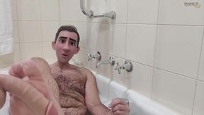 step gay dad - bath buddies - hot house with sexual tension so thick it ends up all over stepdad s sexy toes - manlyfoot