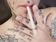 Tongue Split Smoking