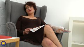 Horny Mature Housewife Anica Fingers Her Hairy Pussy