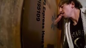 Twink Swallows Big Cock at Glory Hole