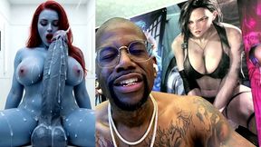 x-men mystique’s large cummy cock cumming all over herself, ai generated