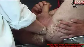 German Grandma Fist Guy anal and needle his penis painful