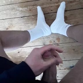 wanking and cumming on my socks part 2