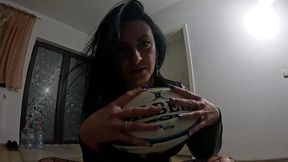 rugby ball fetish – dirty talk, pussy riding & licking gilbert ball 303