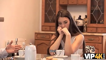 VIP4K  Vagina of girl with slender body is penetrated by father-in-law