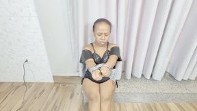 3 FARTING GODDESSES PUNISHING THE POOR DWARF WITH INSANE FARTS - BY BABE, BRITNEY HUNTER AND DEBORA OLIVER - CLIP 1