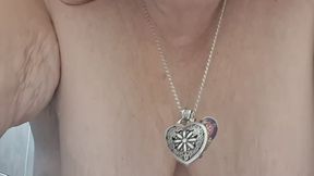 BBW Nurse Vicki spits on her boobs requested clip