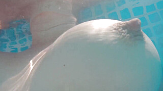 Swimming Around Naked In A Garden Pool With Teasing