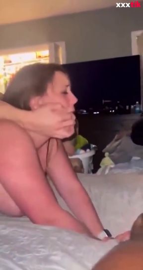 Hot wife enjoys doggy style sex with her cuckold husband