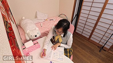 Toys in all of her tiny holes - Stepdad plays with a horny Asian stepdaughter
