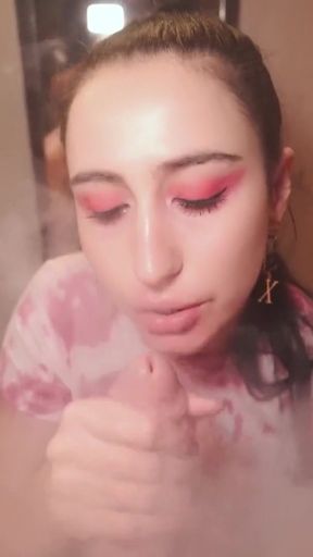 Thrilling moment from &quot;Vape And Blowjob - Black Lynn Sucks and Smokes&quot;