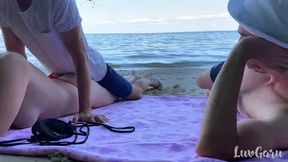 Hotwife on the beach