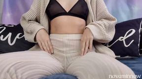 sheer purple panty tease