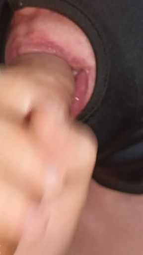 Straight hard cruise down the throat with a big dick to a fountain of cum!   Clip 1
