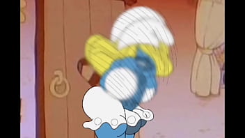 Pitufina sola con su pene