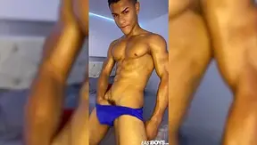 Hot Latino Boy 18+ Strips Down and Wanks Excitedly