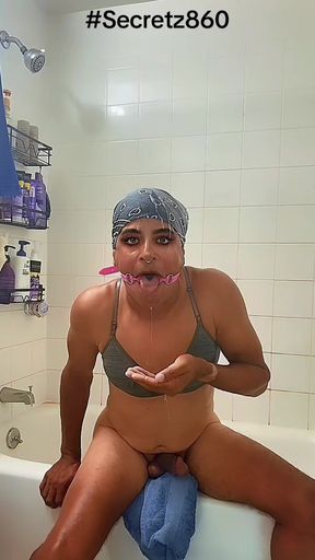 Kris Reelz - Self Face Spit,agagging on a Mouth Ring