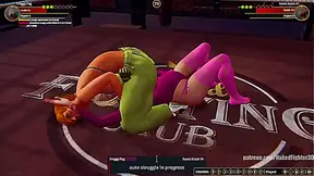 Pregnant Warriors Clash in Steamy Nude Fight 3D Hentai Duel