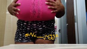 Tight pink shirt😘