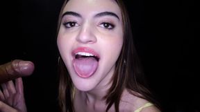 ”That's it Julia, now swallow the goods!”