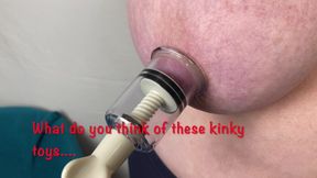 Mrs Mature Feet Playing with Kinky Titty Toys