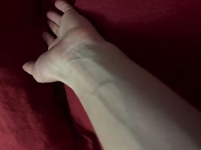 Sexy Swollen Veins on a Thin Hand