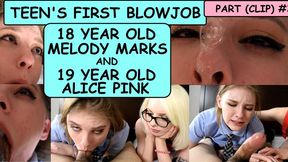 TEEN'S 1ST BLOWJOB Part (Clip) #3 Eighteen year old Melody Marks pushed to her limits by dirty old man