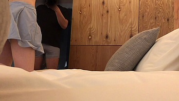 After standing back sex while leaning against the window, challenge cowgirl sex for the first time.