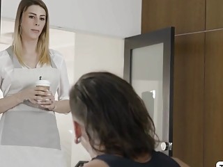 Naughty trans babe has passionate sex with her punk boyfriend