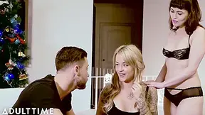 Surprising My Sexy Tatted Up Wife With A Threesome For Christmas