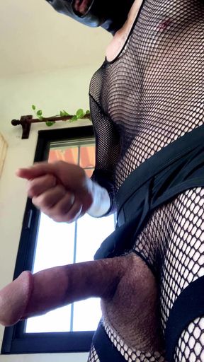 Dom Devil Demon Femboy in Latex and Stockings Loads Wit Big Dick