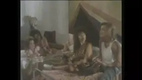 Big-titted Moana Pozzi gets double penetrated by monster black and white cocks