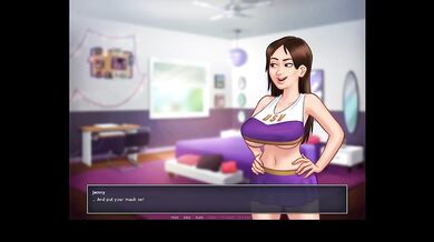 Summertime Saga Gameplay | Fucking Jenny Sweet Tight Pussy in front webcam