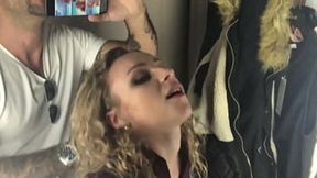 PUBLIC SEX--AMATEUR NUBILE ANGEL EMILY BLOWJOB AND DRILLING IN CHANGING ROOM