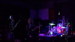 2 blondes play hard sticks crowd goes wild.