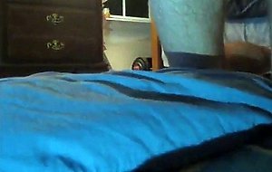 Blue pillow humping cum