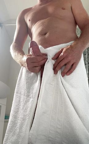 Hard cock, jerking off with cumshot