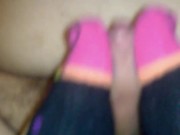 Teasing Grizzly with my feet